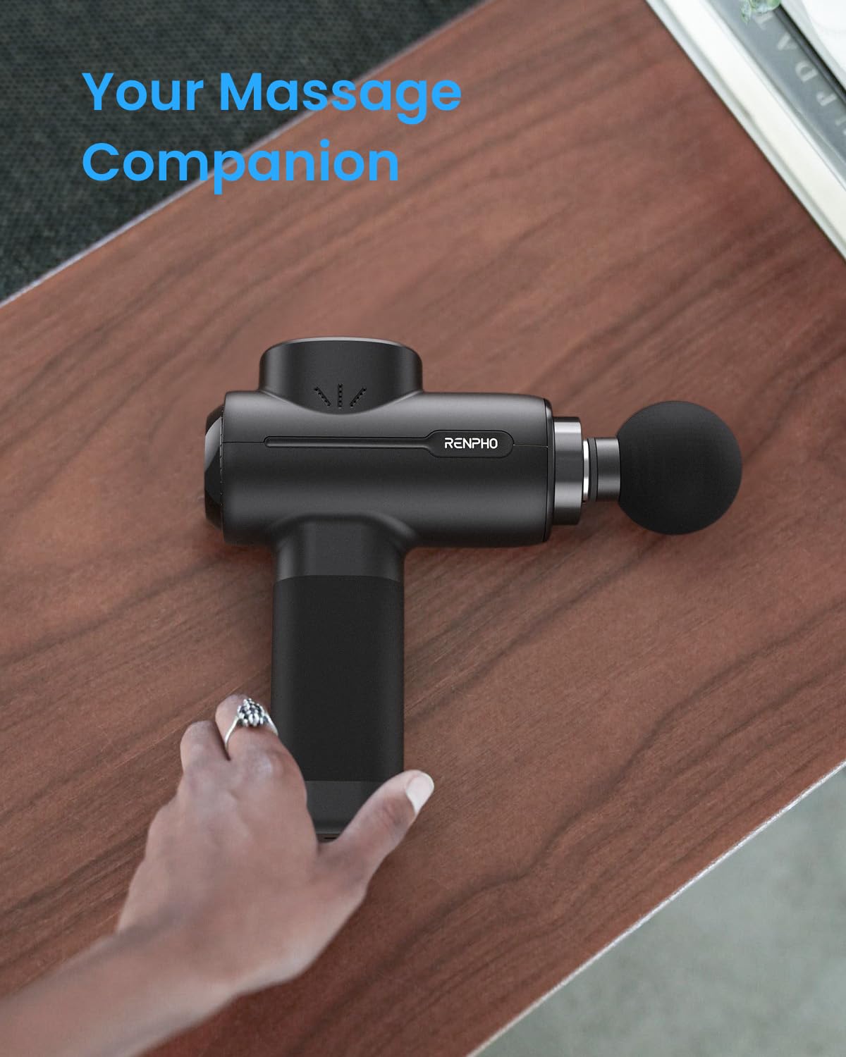 Smart Bluetooth Massage Gun – Deep Tissue Muscle Massager with App Control, 5 Speeds & Fast Charging