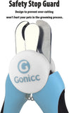 Ergonomic Dog & Cat Nail Clippers with Safety Guard & Hidden Nail File – Blue