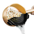 Clip-On Silicone Strainer for Pots & Pans – Heat Resistant Compact Food Drainer