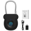 Larimuer Fingerprint Smart Padlock with Flexible Steel Cable, USB Rechargeable Biometric Lock for Gym, Travel & Personal Storage