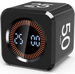 COWVTUJ Black Flip Cube Pomodoro Timer with Visual Time Bars, Silent Focus Mode & USB-C Rechargeable Power