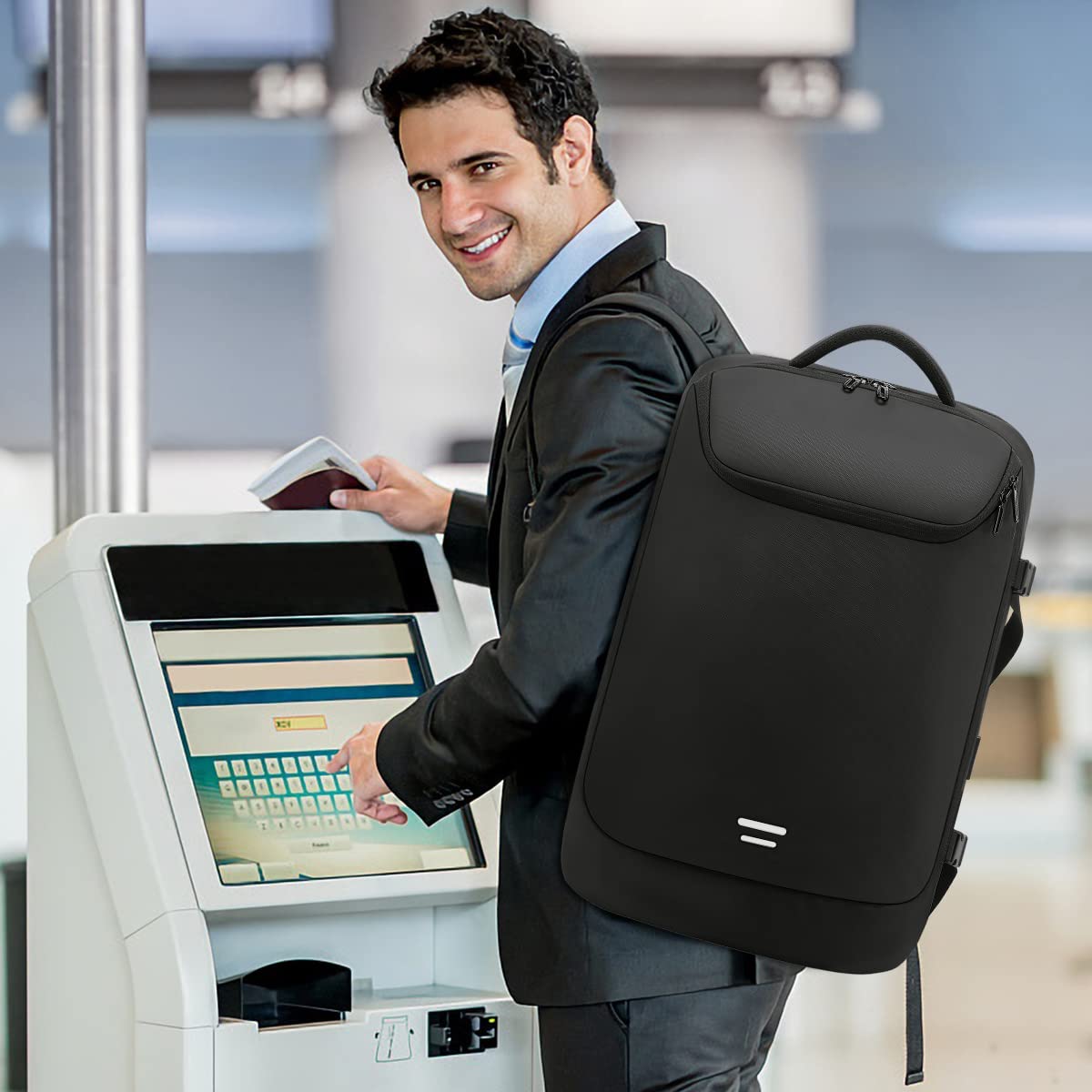 Expandable Travel Backpack 36L–50L – Carry On Laptop Backpack with USB Charging Port for Business Trips & 5-7 Day Travel