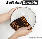 Artoid Mode Halloween Dish Towels – Set of 2 Black Kitchen Tea Towels (18x26") – Soft, Absorbent & Stylish Seasonal Décor