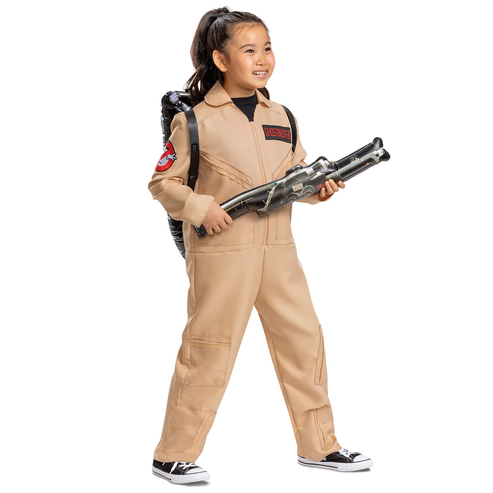 Ghostbusters Kids Deluxe Costume – Official 80’s Movie Jumpsuit with Proton Pack (Model 120259L)