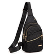 AOSTIHOT Small Sling Backpack for Women – Water-Resistant Crossbody Chest Daypack for Travel, Hiking & Sports (Black)