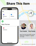Hauibela Smart Bluetooth Tracker Tags 4 Pack, Apple Find My Compatible Item Locator with Sound Alert & Waterproof Protection – Black