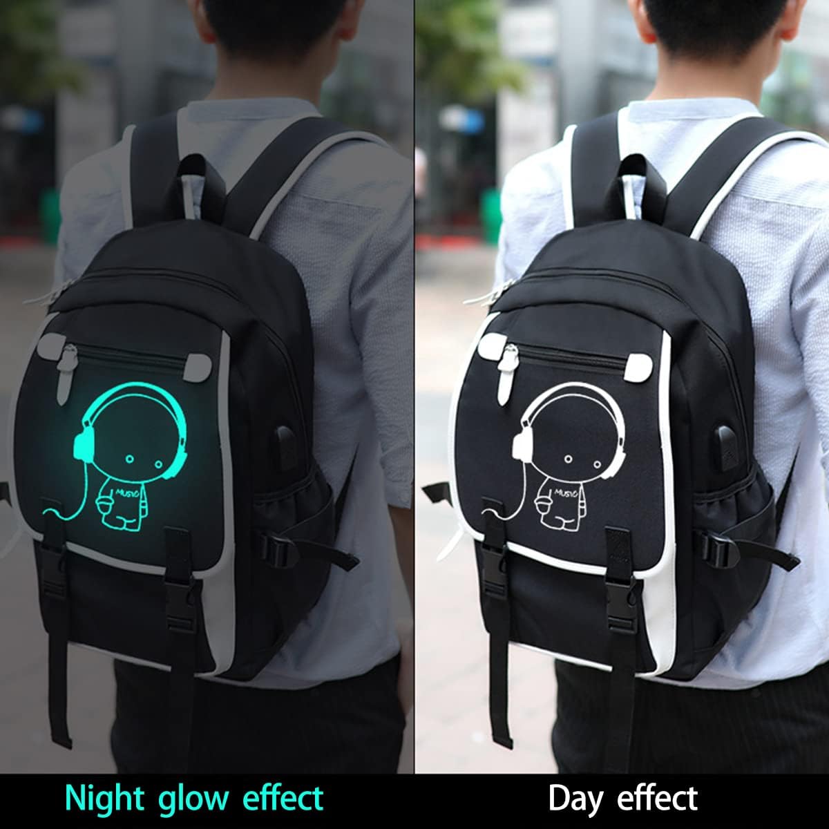 3-Piece Reflective School Backpack Set with Laptop Pocket