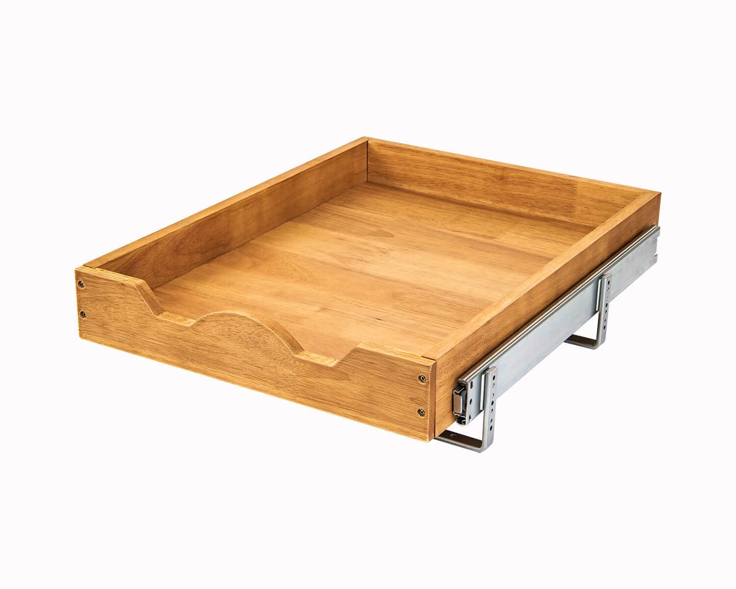 DINDON Compact Oak Wood Pull-Out Cabinet Shelf – Single-Tier Slide-Out Drawer for Narrow Kitchen Cabinets (1 Tier)