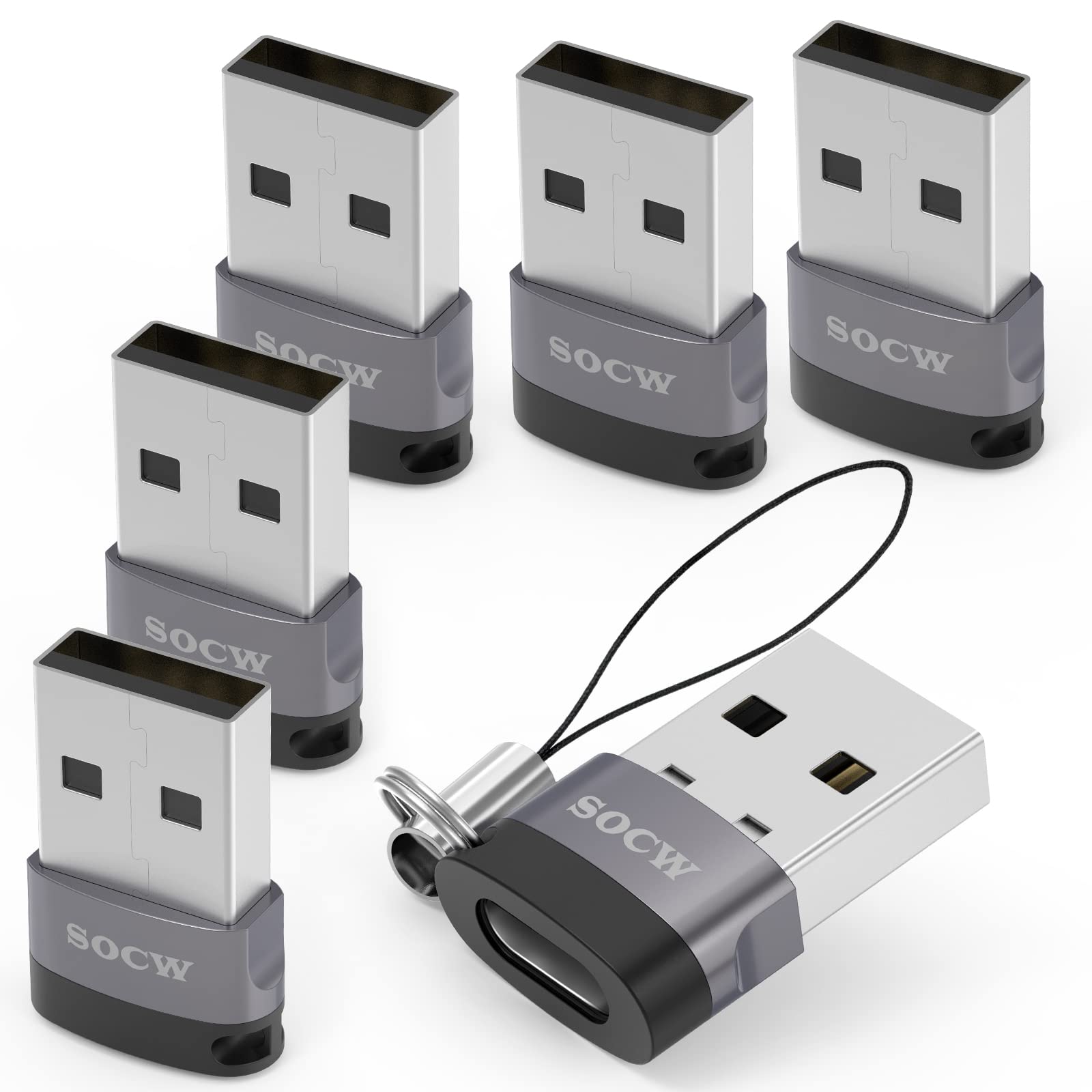 USB-C Female to USB-A Male Adapter – Compact Type-C Converter for Charging & Data Transfer