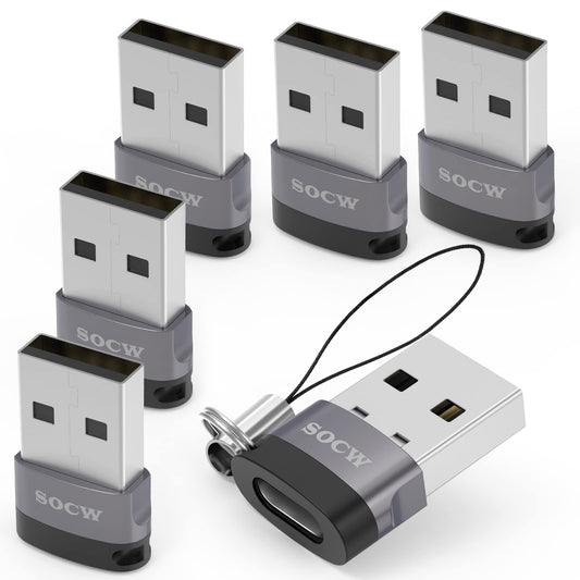 USB-C Female to USB-A Male Adapter – Compact Type-C Converter for Charging & Data Transfer