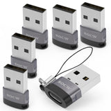 USB-C Female to USB-A Male Adapter – Compact Type-C Converter for Charging & Data Transfer