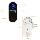 4-in-1 Plug-In Gas & Carbon Monoxide Detector – Natural Gas, CO, Temperature & Humidity Alarm