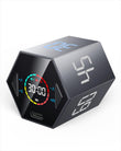 Ticktime Hexagon Pomodoro Timer with Flip Control, Pause & Resume, Custom Countdown & Count-Up, Magnetic Rechargeable Focus Timer with Silent, Vibration & Sound Alerts – Gray
