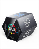 Ticktime Hexagon Pomodoro Timer with Flip Control, Pause & Resume, Custom Countdown & Count-Up, Magnetic Rechargeable Focus Timer with Silent, Vibration & Sound Alerts – Gray