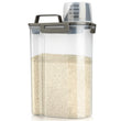 3L Airtight Kitchen Storage Container with Pour Spout – BPA-Free Rice & Dry Food Dispenser with Measuring Cup (Grey)