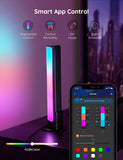 RGBICWW Gaming Light Bars with Music Sync, Alexa Control & App Customization – Black (For Monitors <45”)