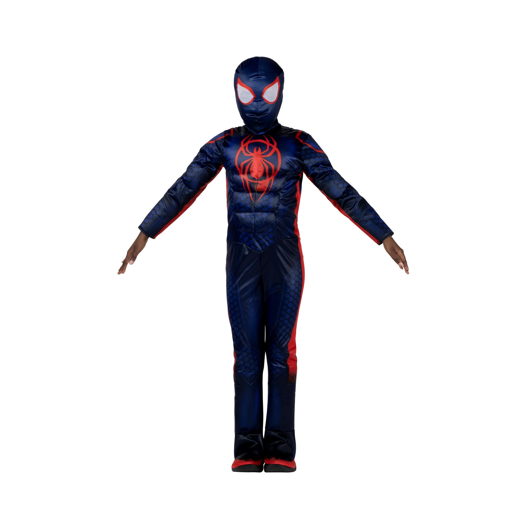 Miles Morales Qualux Costume for Kids – Deluxe Muscle Jumpsuit with Mask | Spider-Verse Hero Outfit