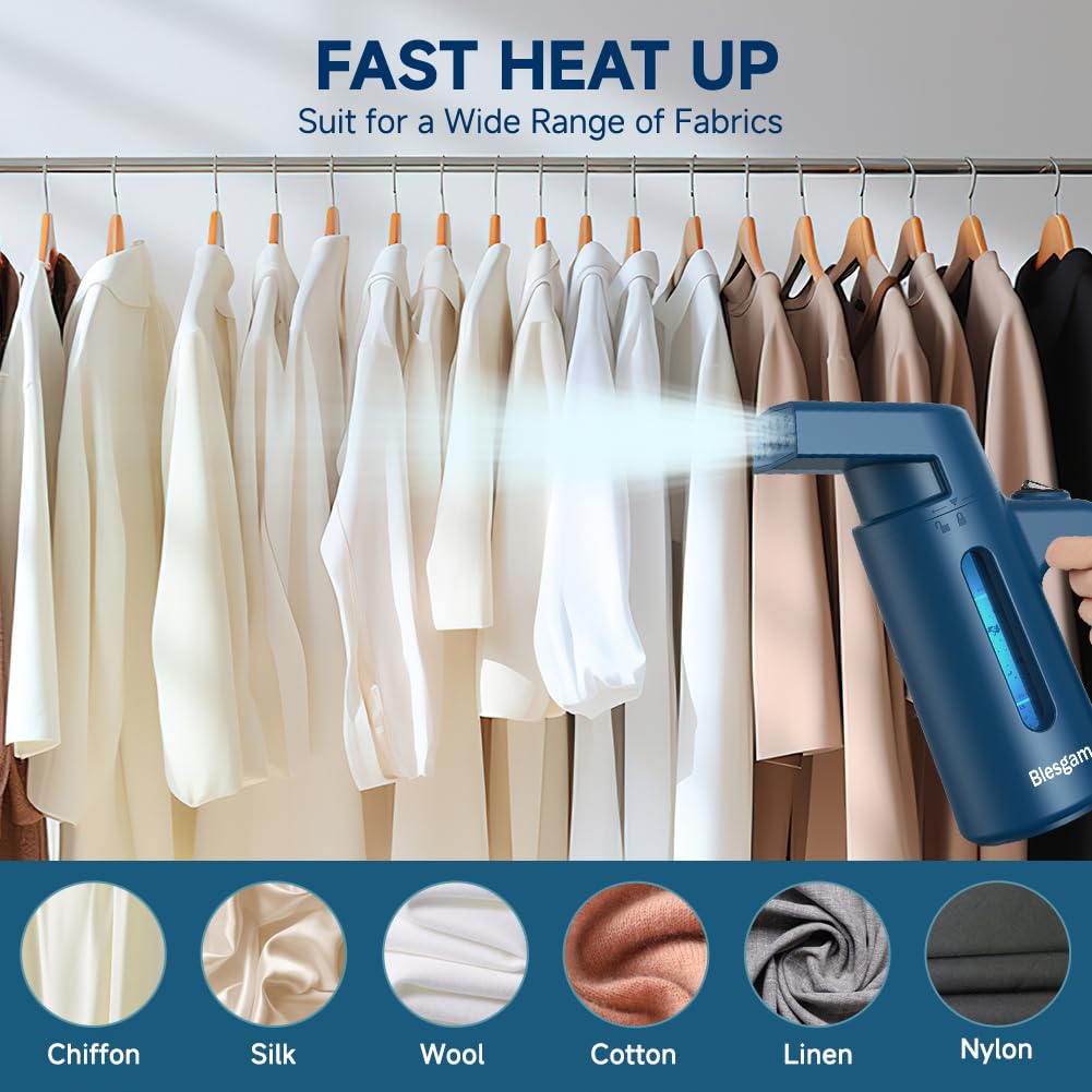 GY168 Dual-Row Steam Handheld Garment Steamer 180ML Tank Portable Clothes Steamer with Fast Heat Technology
