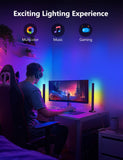 RGBW+IC Smart LED Light Bars with Music Sync, App & Remote Control – Black Ambient Gaming Lights