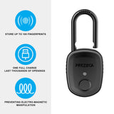 Heavy Duty Fingerprint Smart Padlock with Backup Key, Weatherproof Biometric Security Lock for Gym, Bike, Storage & Outdoor Use