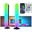 RGB IC Music Sync Light Bars (2-Pack) – USB Powered Ambient Desk & TV Lighting with App & Remote Control – Black