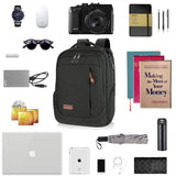 KROSER 17.3″ Large Laptop Backpack with USB Charging Port – Water-Repellent Travel & Business Backpack for Men & Women (Charcoal Black)