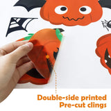 Halloween Window Clings – 44 Double-Sided Reusable Stickers for Glass Windows, Doors & Mirrors