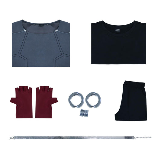 Men’s Gray Cosplay Costume – Classic Cotton Blend Outfit for Halloween & Daily Wear 🎭✨