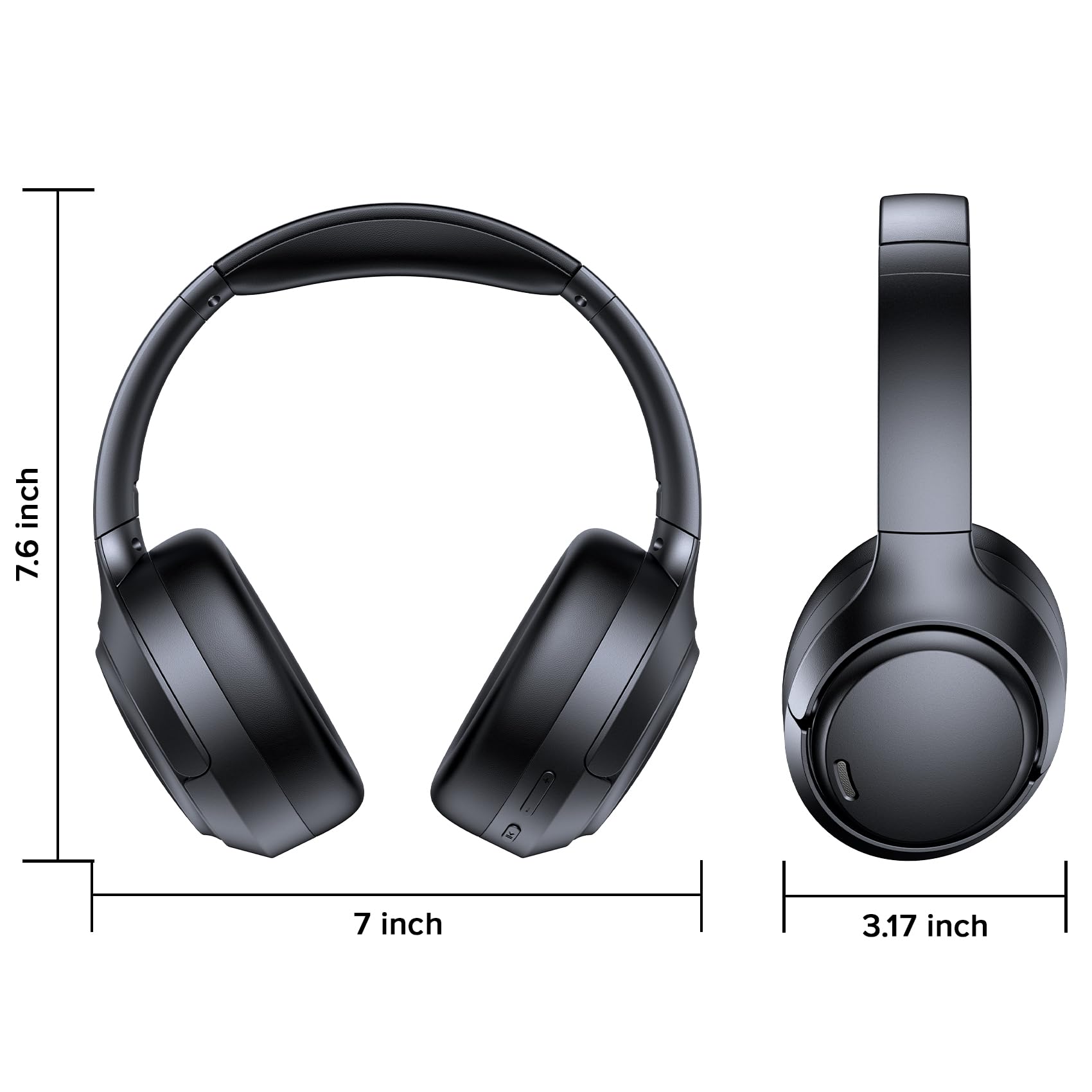 A18 Pro Hybrid Active Noise Cancelling Headphones – Bluetooth 6.0, 120H Playtime, 6-Mic ENC & Hi-Res Audio (Black)