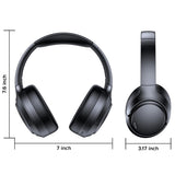 A18 Pro Hybrid Active Noise Cancelling Headphones – Bluetooth 6.0, 120H Playtime, 6-Mic ENC & Hi-Res Audio (Black)