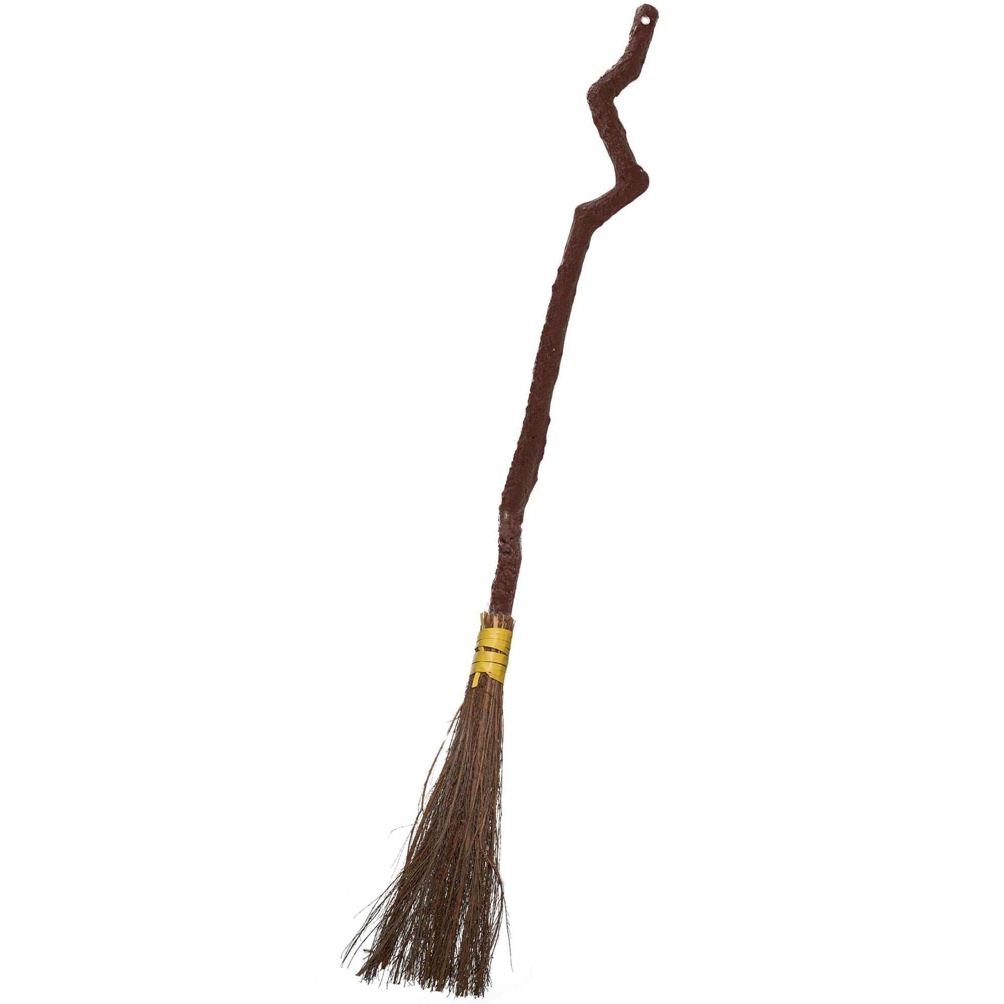 Brown Witch’s Besom Broom – Classic Halloween Witch Accessory by Skeleteen