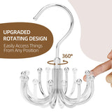 24-Capacity Tank Top & Bra Organizer Hanger – Rotating Metal Closet Hanger (Silver)