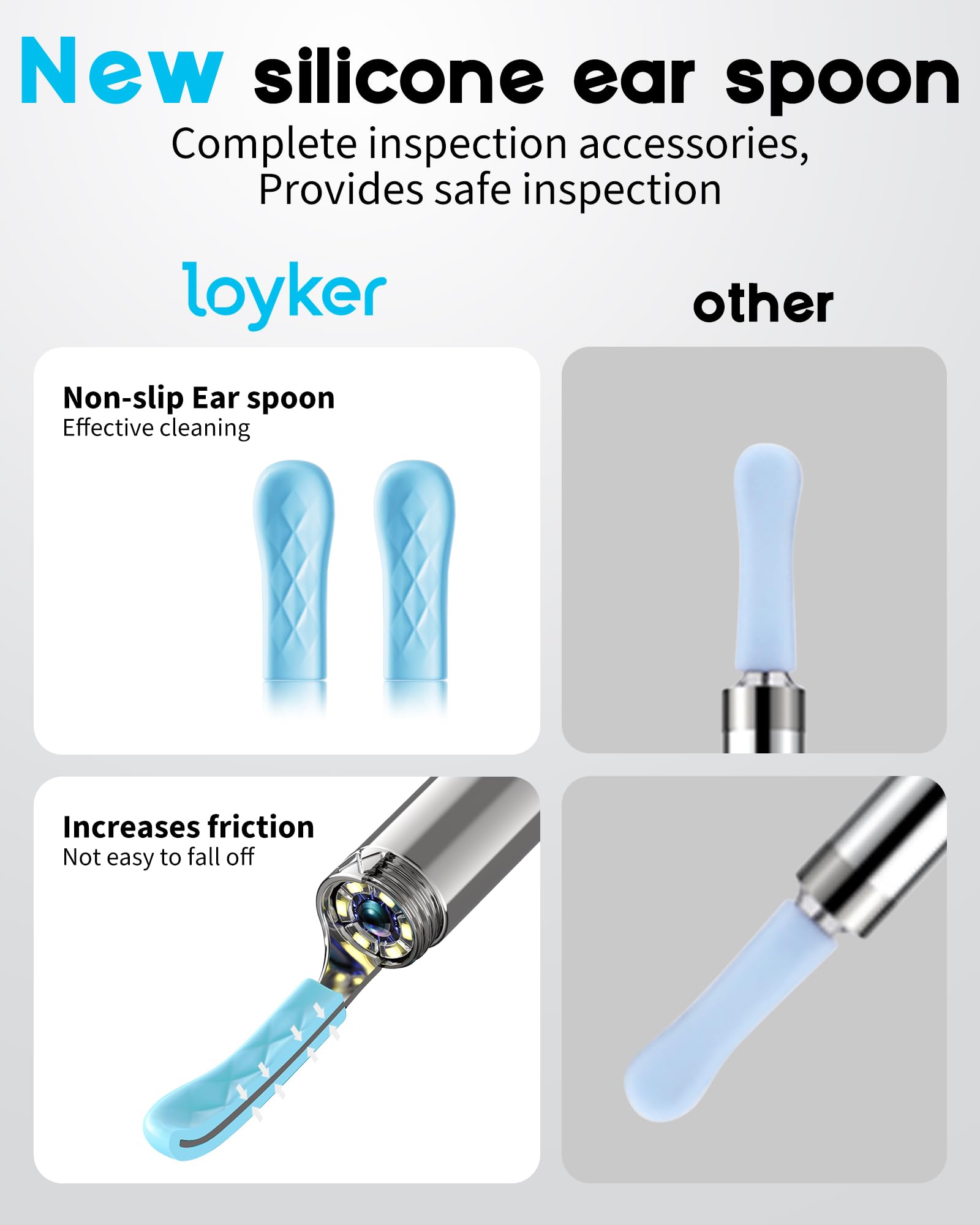 Loyker X6 Ear Wax Removal Tool with 1080P HD Camera, 360° View Otoscope, 6 LED Lights, and Rechargeable Waterproof Ear Cleaner
