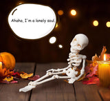 Black 3D Posable Skull Fridge Magnet – Halloween Skeleton Refrigerator Decoration with Movable Joints