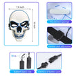Blue LED Light-Up Skull Mask – Glow Halloween Party Mask for Kids & Adults 💀💙