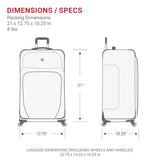 SwissGear Sion Softside Expandable Carry-On Luggage 21”, 360° Spinner Wheels Lightweight Travel Suitcase (Black)