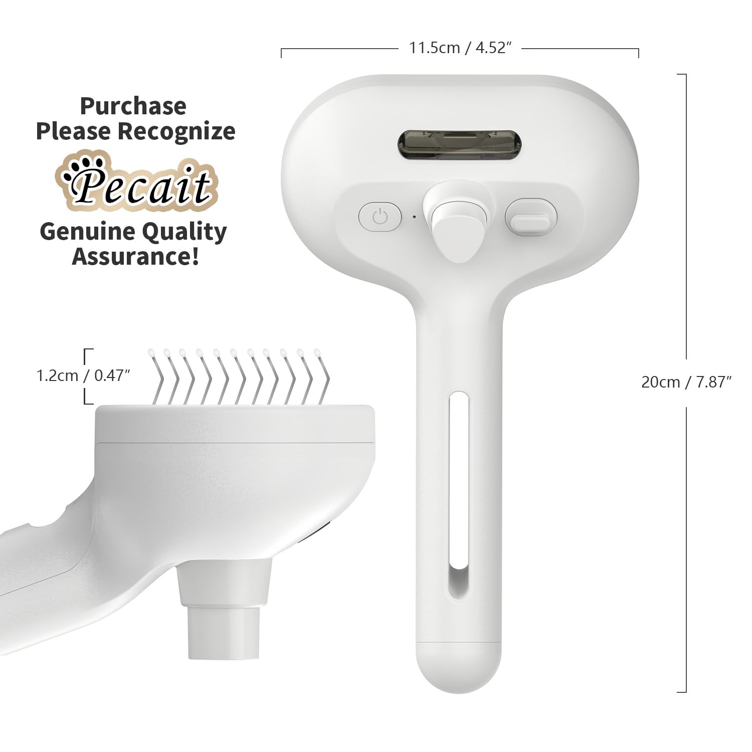 Self-Cleaning Cat Steam Grooming Brush with Mist Spray, Deshedding and Massage Tool for Cats and Dogs with Soft Stainless Steel Bristles