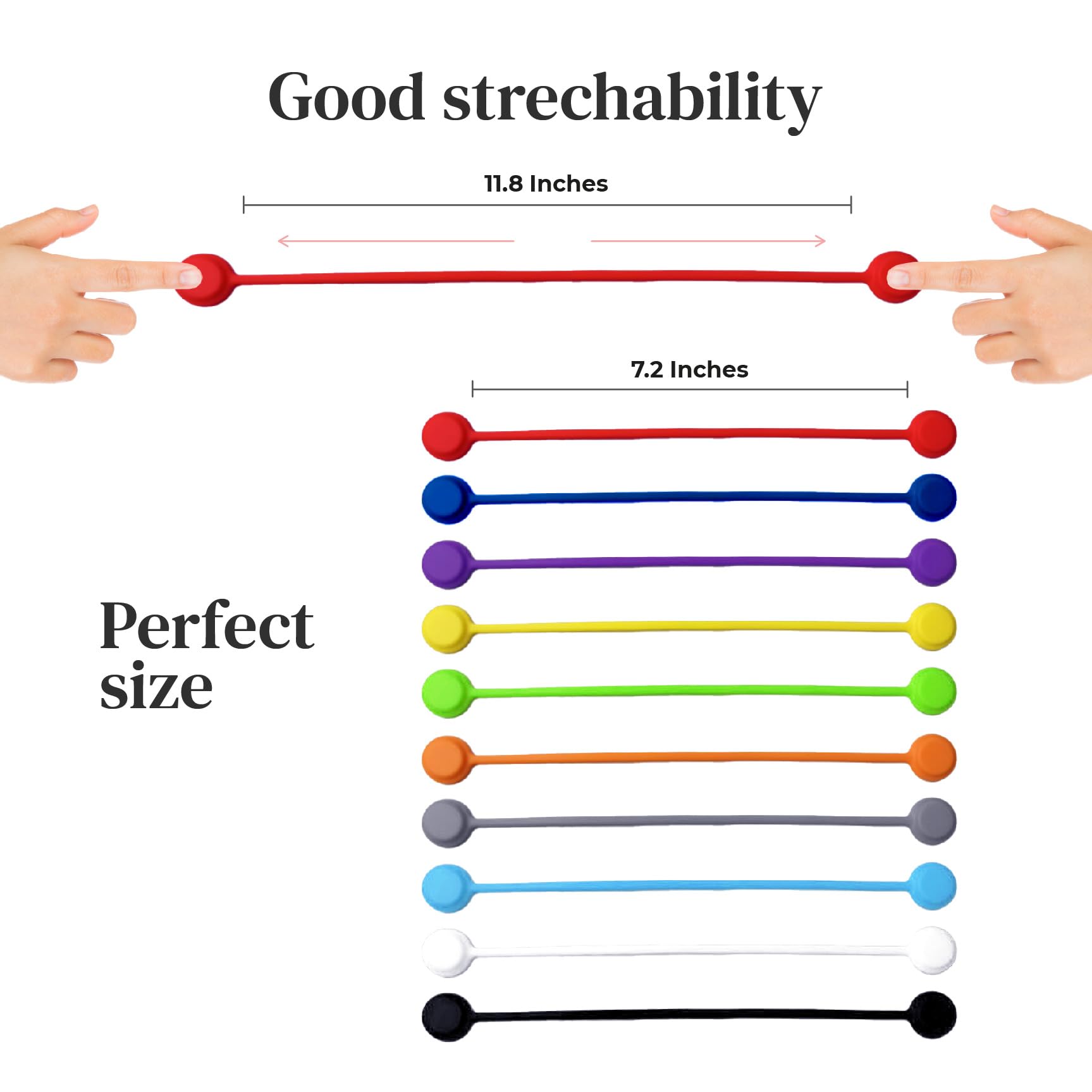 Magnetic Cable Organizer with Reusable Silicone Ties – Travel Cord Management Holder for Smart Devices Multicolor