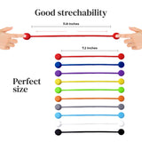 Magnetic Cable Organizer with Reusable Silicone Ties – Travel Cord Management Holder for Smart Devices Multicolor