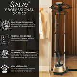 Professional Standing Garment Steamer 1500W with 1.8L Tank, Dual Bar Support and Rolling Wheels System
