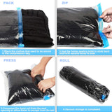 Roll-Up Vacuum Storage Bags for Travel – Compression Packing Bags Set