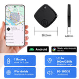 Android Find Hub Bluetooth Tracker Tag 4 Pack, Google Certified Item Finder with Global Tracking and Replaceable Battery