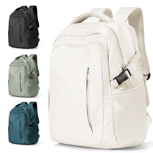 SUWASP Airline-Approved Large Travel Backpack with Laptop & Shoe Compartment – Beige