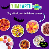 YumEarth Organic Halloween Gummy Fruits – 15 Snack Packs, Allergy-Free & Non-GMO Fruit Candy (Strawberry, Cherry, Peach)