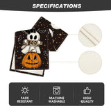Black Halloween Table Runner – 13x72" Durable Polyester Runner with Spooky Print for Dining & Parties