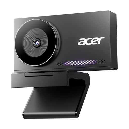 Acer 4K Ultra HD Webcam – All-Metal Unibody, Sony Sensor, PDAF Autofocus & Magnetic Privacy Cover (Black)
