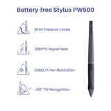 Huion HS611 Graphics Drawing Tablet with Multimedia Keys & Battery-Free Stylus (Space Grey)