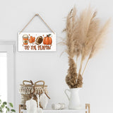 Fall Hanging Wooden Sign – Rustic Maple Leaf, Pumpkin & Football Wall Decor for Home & Porch