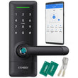 Yamiry Smart Door Lock with Fingerprint, App Control, Keypad & Alexa Support, Keyless Entry Deadbolt for Home & Rental Security
