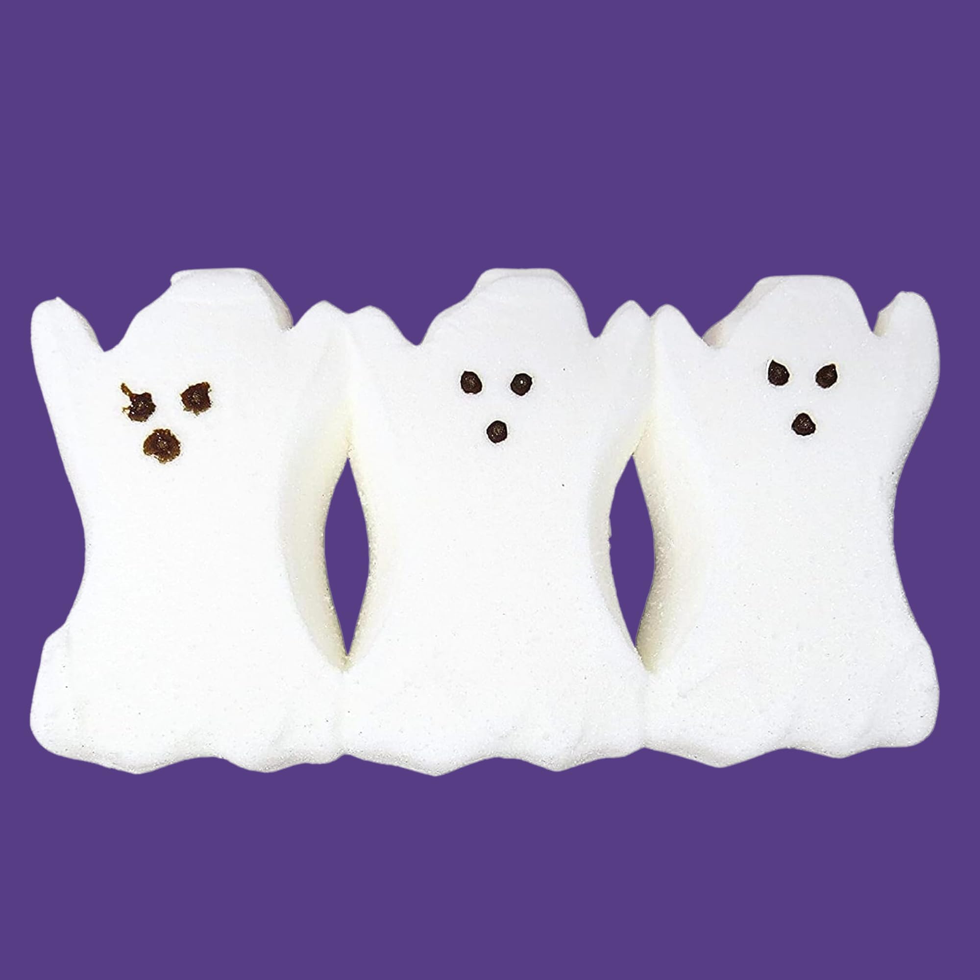 Halloween Ghost Marshmallow Candy – 3 Pack (6 Ghosts per Pack) – Vanilla Flavored Spooky Treats for Parties & Trick-or-Treating